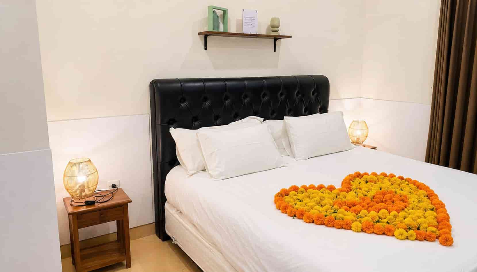 Chambre romantique cœur de fleurs